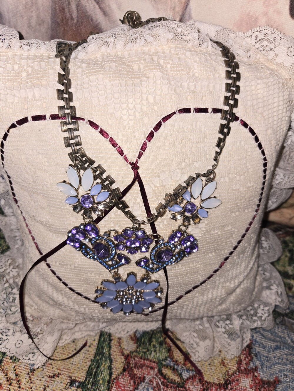 Purple Costume Jewerly Necklace